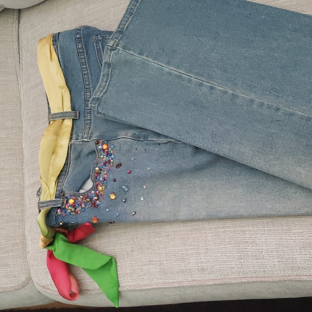 Jeans - Sz 10P - Multi Color  Rhinestones - Picture 3 of 17